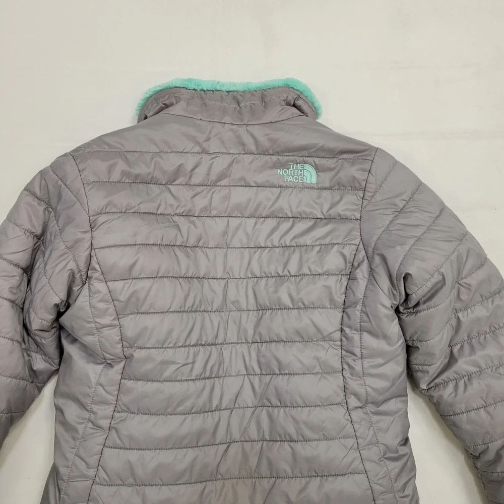 The‎ North Face Girl's Reversible jacket Coat Sz L 14/16 Youth Kids Down Sherpa